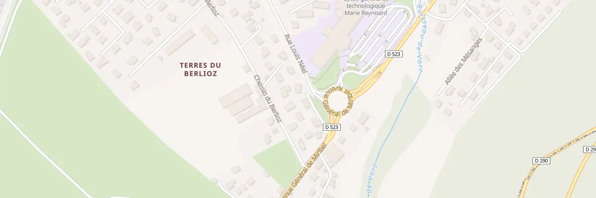 Plan du 2T Av Général de Miribel à Villard-Bonnot