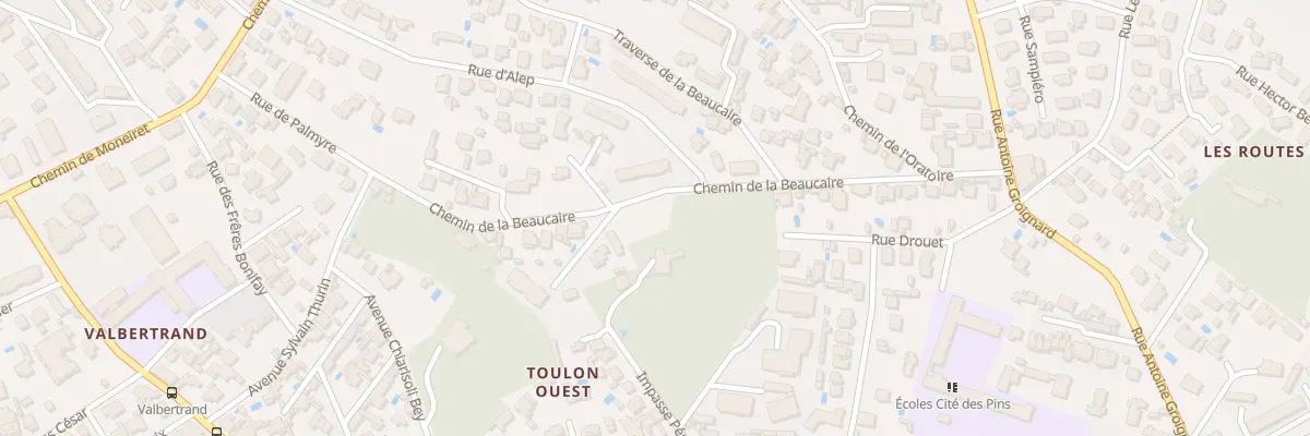 Plan du 231 Che de la Beaucaire à Toulon