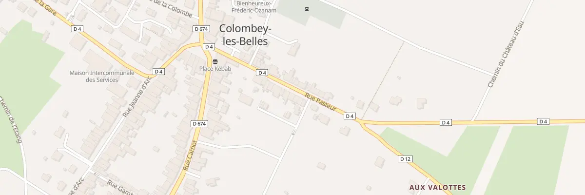 Plan du 16 Rue Pasteur à Colombey-les-Belles