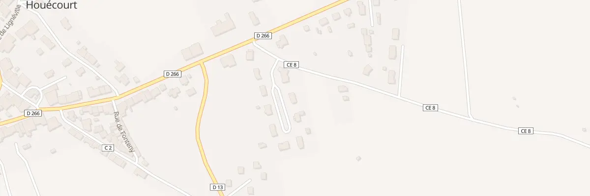 Plan du 233 Rue de la Jeune Roie à Houécourt