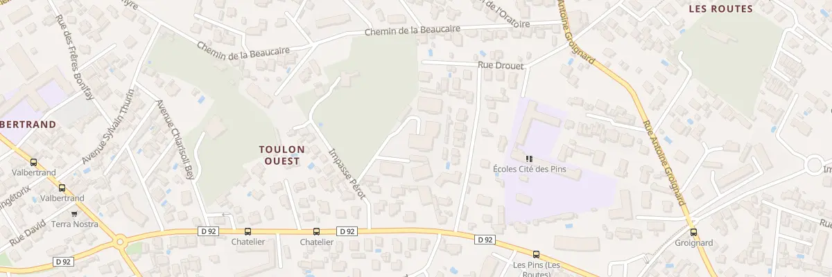 Plan du 62 Imp Pérot à Toulon
