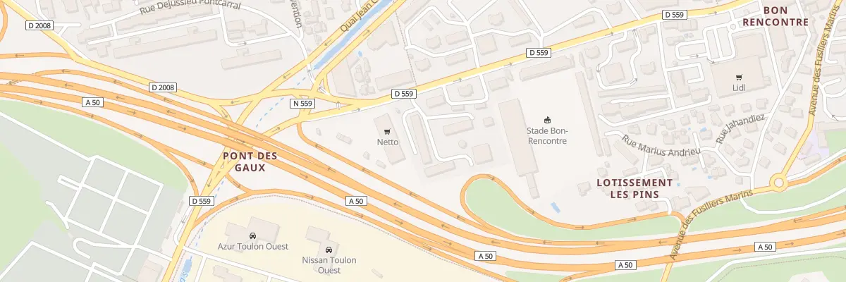 Plan du 555 Av Aristide Briand à Toulon