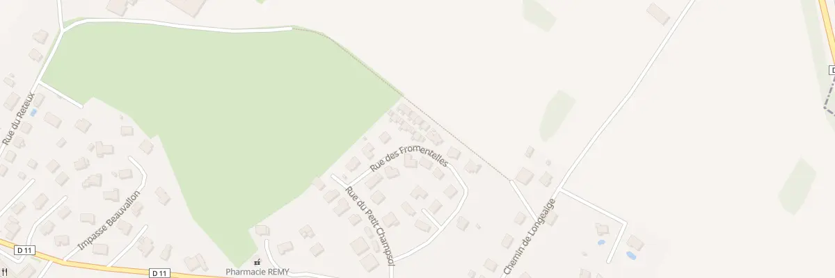 Plan du 20H Rue des Fromentelles à Chemaudin et Vaux