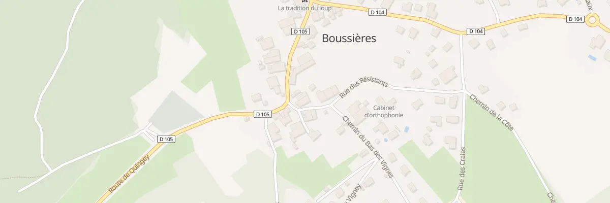 Plan du 1 Rue des Résistants à Boussières