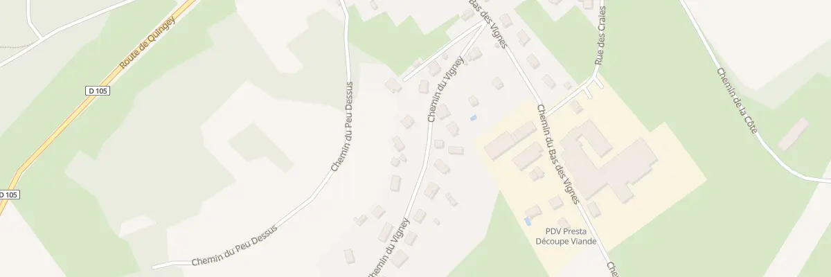 Plan du 8 Che du Vigney à Boussières