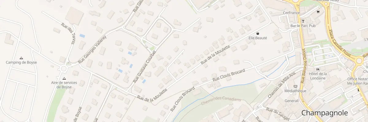 Plan du 30 Rue de la Moulette à Champagnole