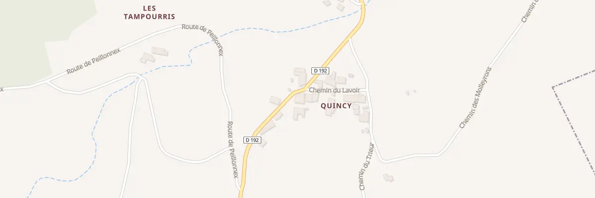 Plan de Quincy à Clarafond-Arcine