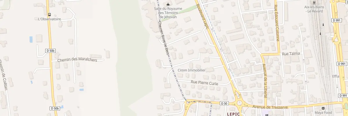Plan du 1 Rue Professeur Bichat à Aix-les-Bains