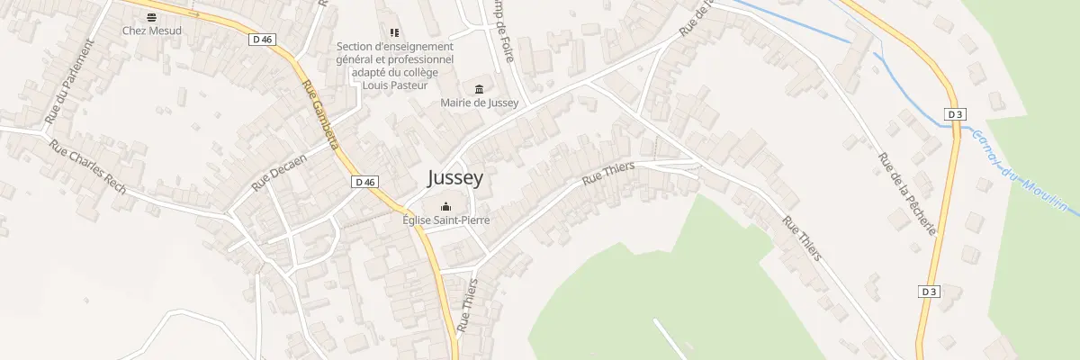 Plan du 29 Rue Thiers à Jussey