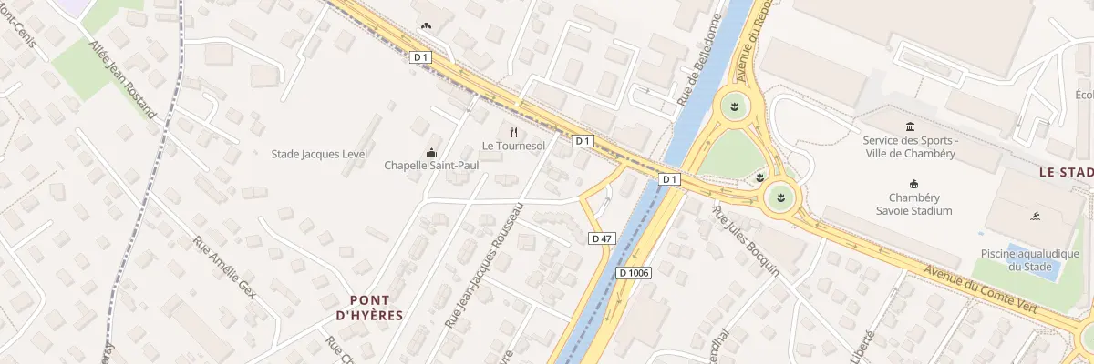 Plan du 1 Rue jean jacques rousseau à Cognin