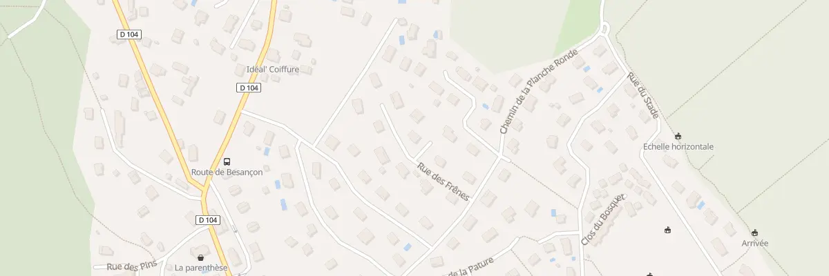 Plan du 10 Rue des Frênes à Boussières