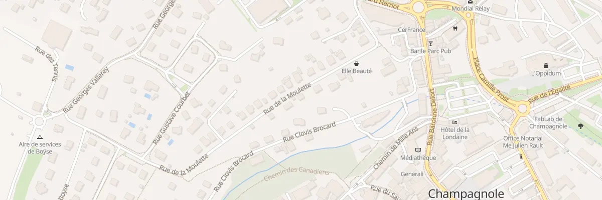 Plan du 9 Rue de la Moulette à Champagnole