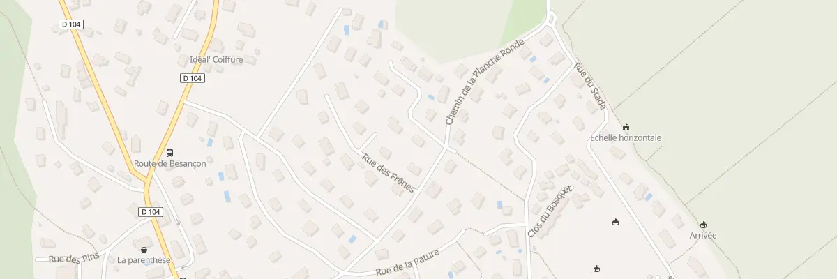 Plan du 1 Che de la Planche Ronde à Boussières