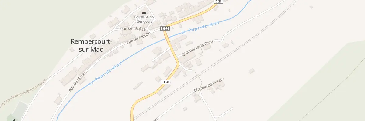 Plan du 2 Rue Quartier de la Gare à Rembercourt-sur-Mad