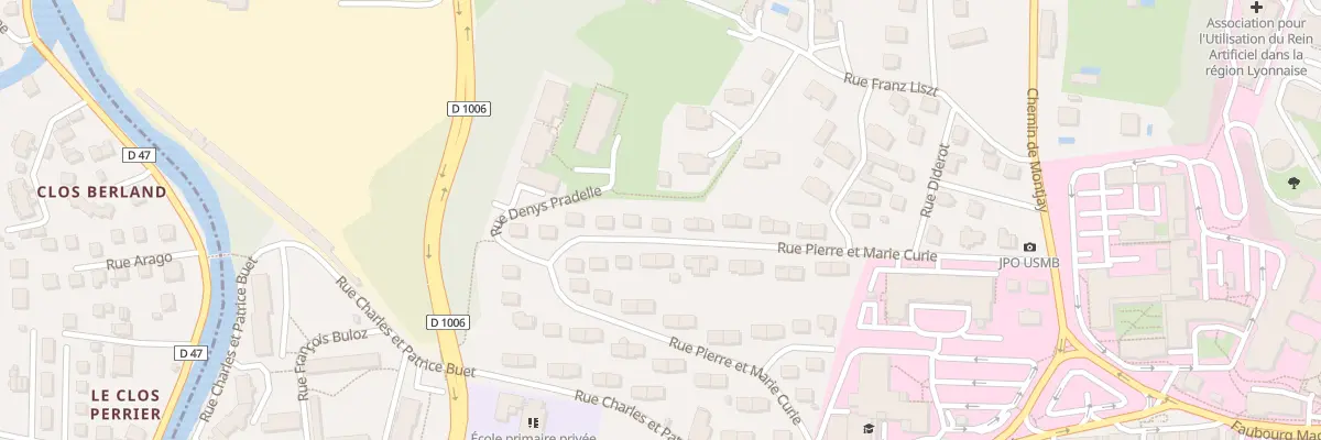 Plan du 28 Rue Pierre et Marie Curie à Chambéry