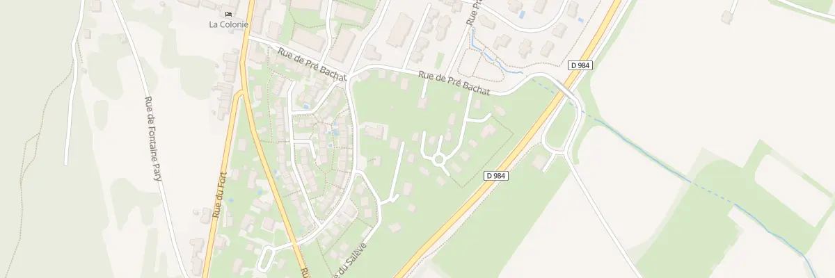 Plan de la Rue de Pré Bachat à Collonges
