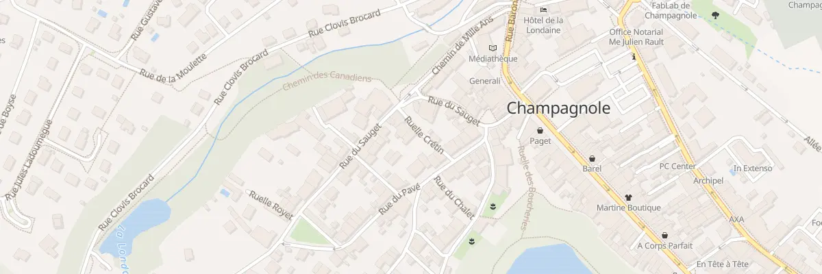 Plan du 1 Rle des Canadiens à Champagnole