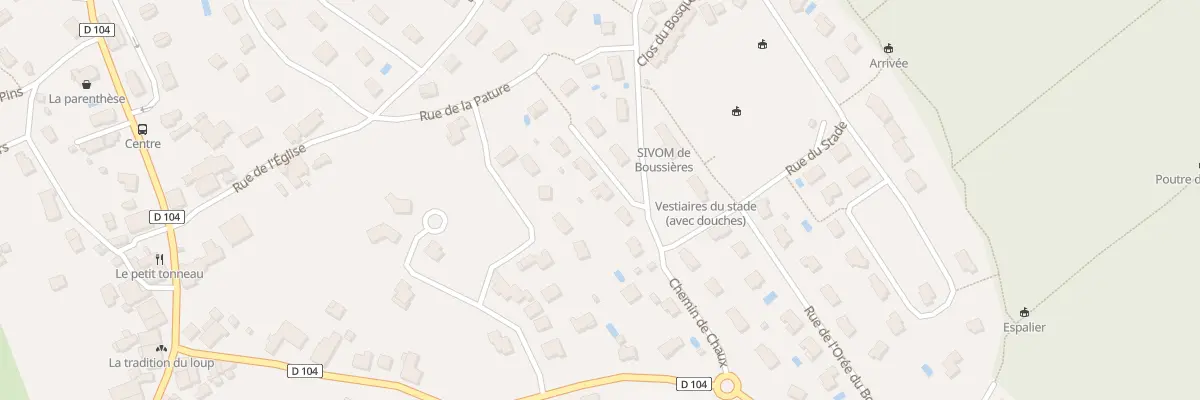 Plan du 9 Che de Chaux à Boussières