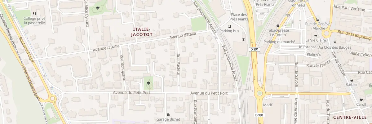 Plan du 8 Rue Pasteur à Aix-les-Bains