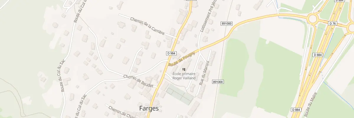Plan du 3 Rte de Pougny à Farges