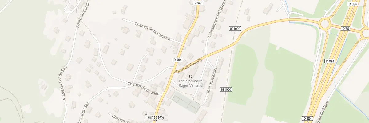 Plan de Farges à Farges