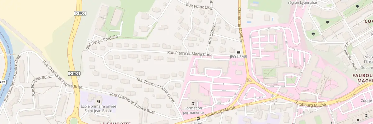 Plan du 9 Rue Pierre et Marie Curie à Chambéry