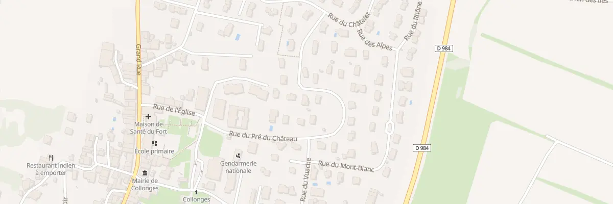 Plan du 11 Rue du Pré du Chateau à Collonges