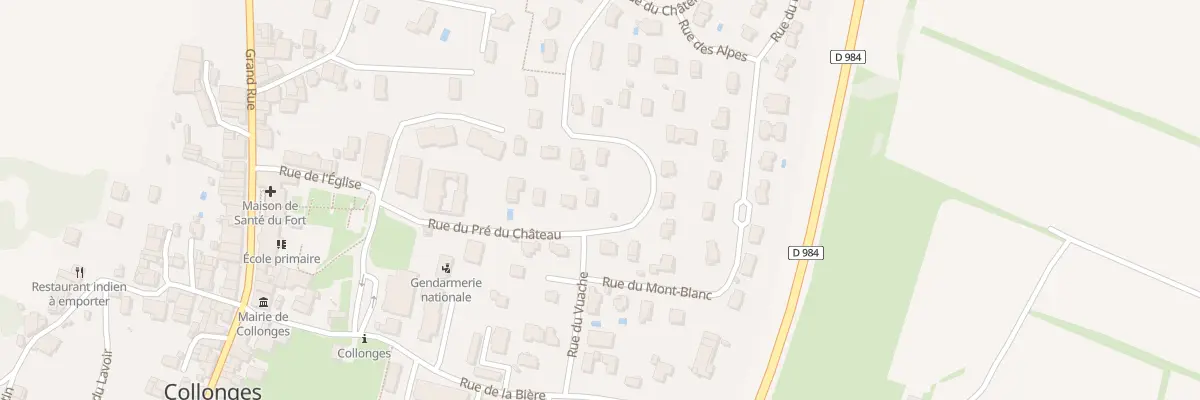 Plan du 7 Rue du Pré du Chateau à Collonges