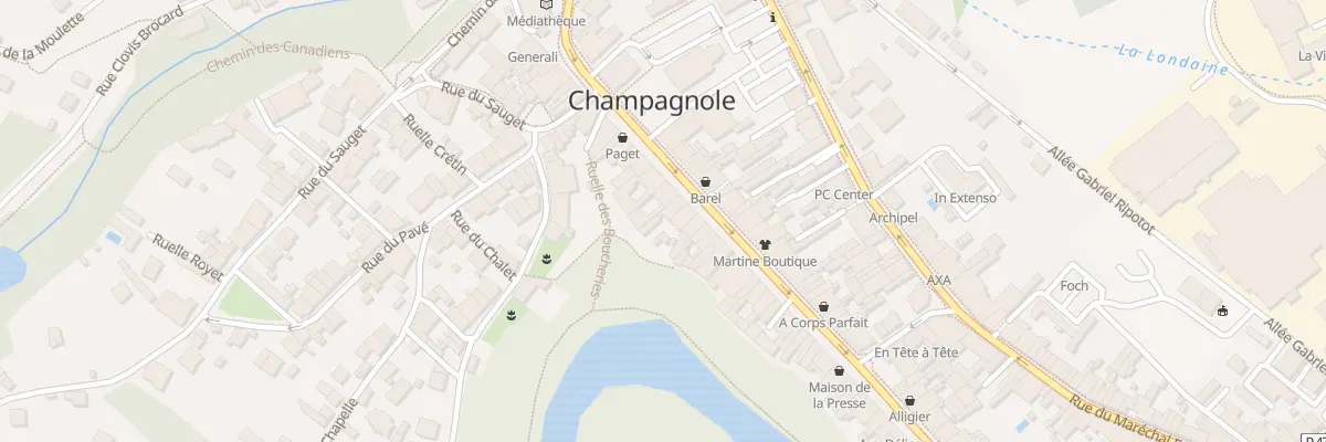 Plan du 36T Av de la République à Champagnole