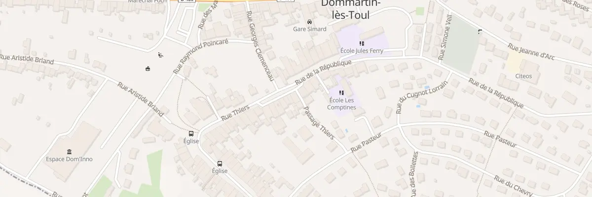 Plan du 3 Rue Thiers à Dommartin-lès-Toul