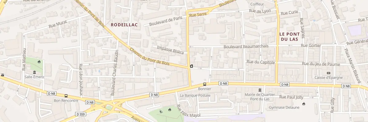 Plan du 21 Av du 1er Bataillon Choc à Toulon