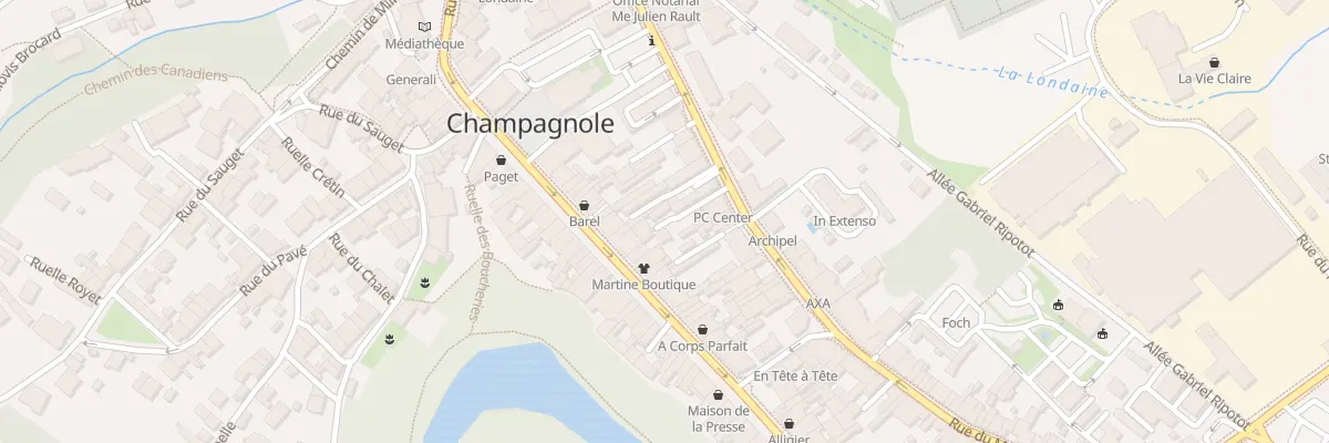 Plan du 23 Av de la République à Champagnole