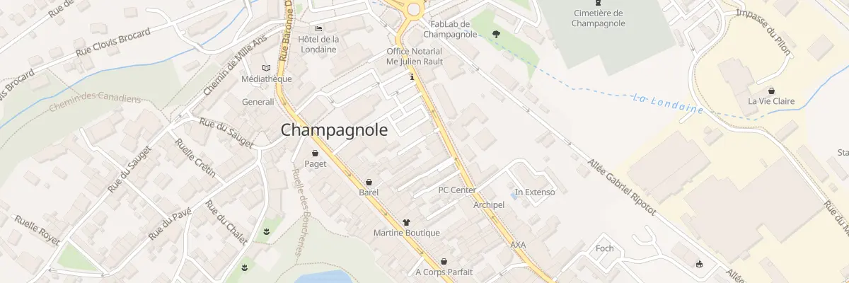 Plan du 25 Rue General Leclerc à Champagnole