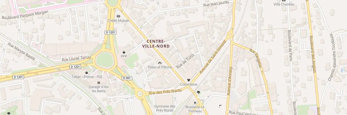 Plan du 18 Av du Grand Port à Aix-les-Bains