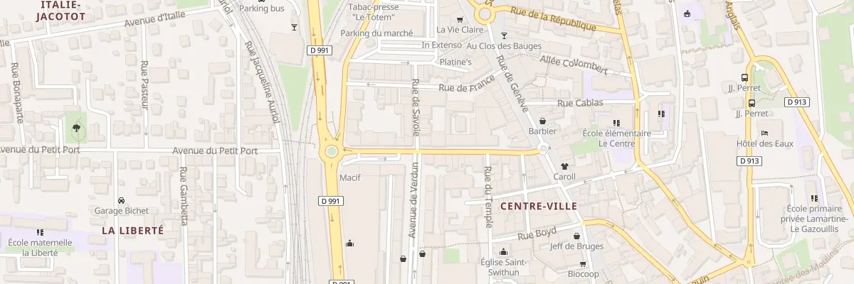 Plan du 16 Av du Petit Port à Aix-les-Bains