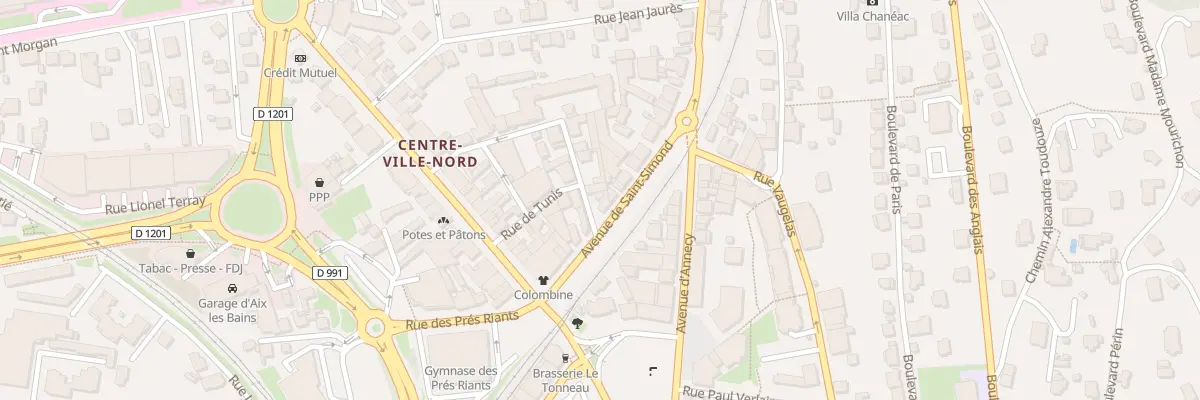 Plan du 13 Av de St Simond à Aix-les-Bains