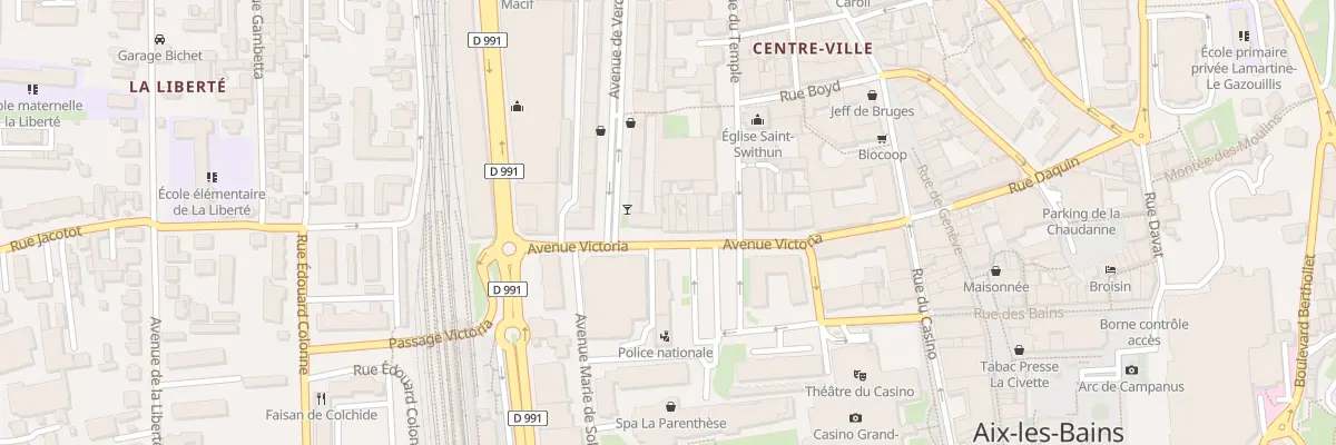 Plan du 28 Av Victoria à Aix-les-Bains