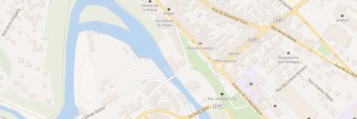 Plan du 20A Rue du Pont de l’Épée à Champagnole