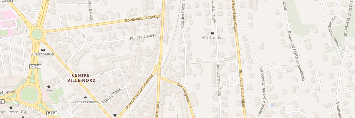 Plan du 9 Rue des Fontaines à Aix-les-Bains