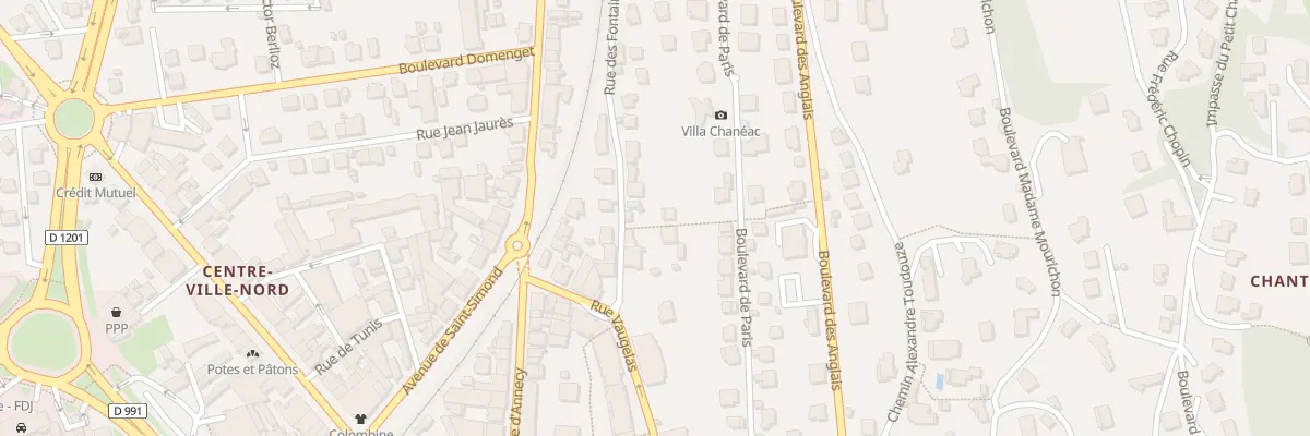 Plan du 8 Rue des Fontaines à Aix-les-Bains