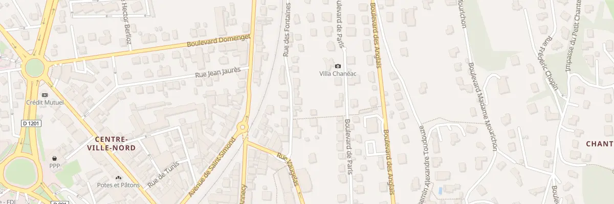 Plan du 12 Rue des Fontaines à Aix-les-Bains