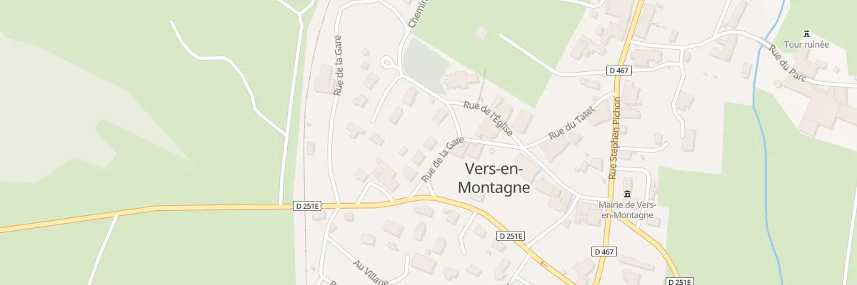 Plan du 73 Rue de la Gare à Vers-en-Montagne