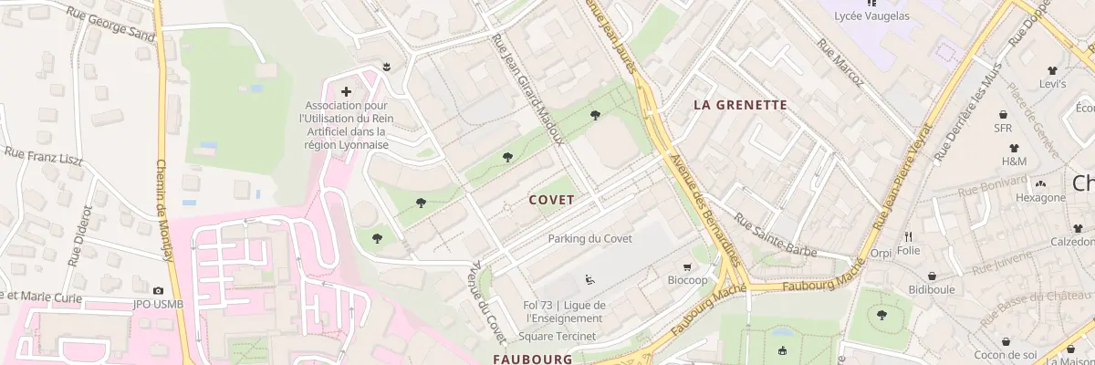 Plan du 93 All des Bauges à Chambéry