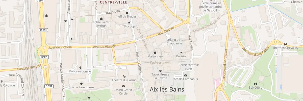 Plan du 6 Pl Carnot à Aix-les-Bains