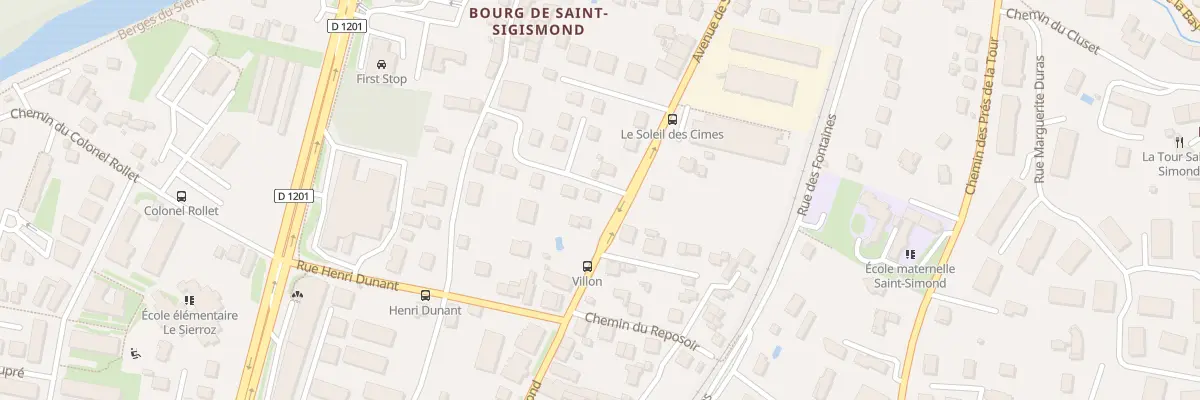Plan du 1 Che Villon à Aix-les-Bains