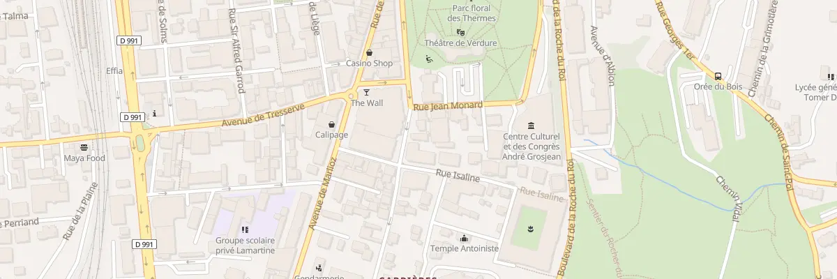 Plan du 7 Rue Victor Hugo à Aix-les-Bains