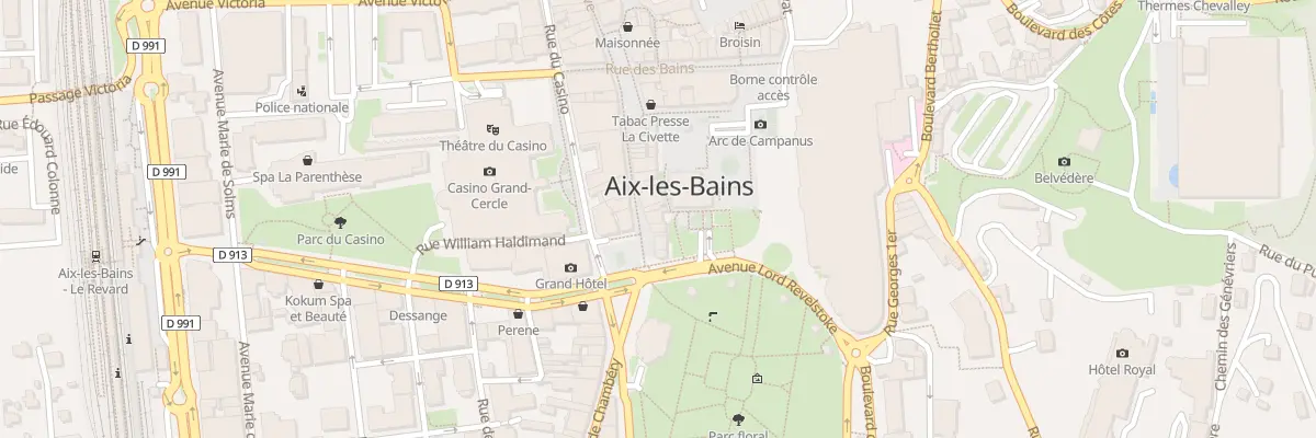 Plan du 40 Sq Hotel de Ville à Aix-les-Bains