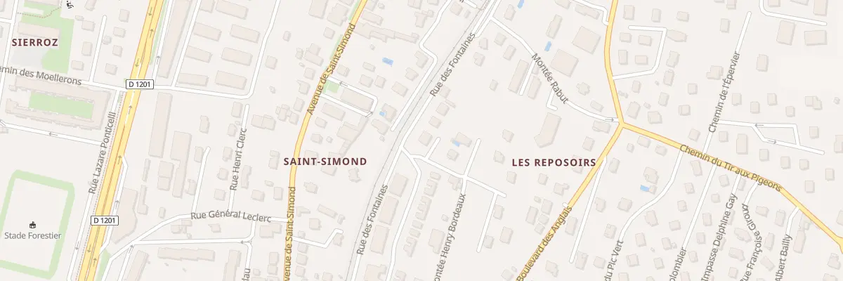 Plan du 106 Rue des Fontaines à Aix-les-Bains