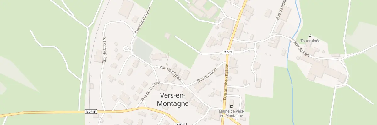 Plan du 62 Rue de l’Eglise à Vers-en-Montagne