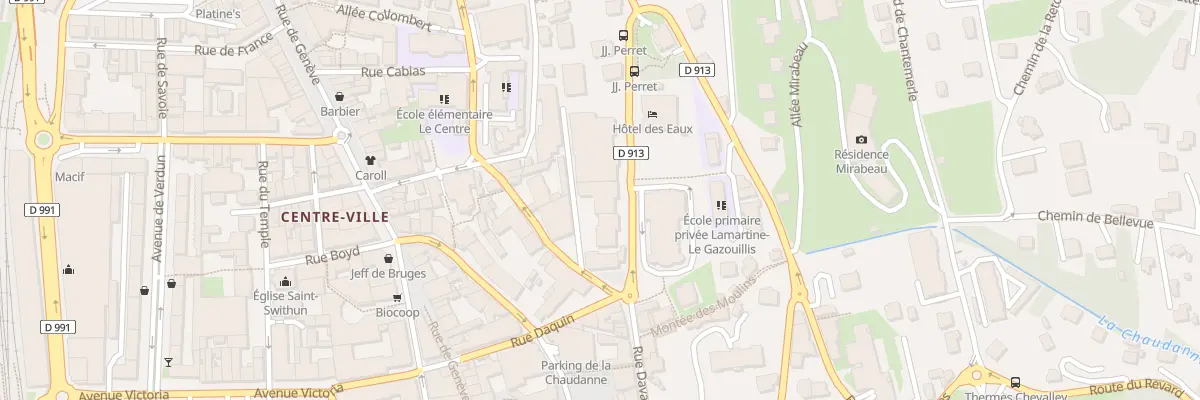 Plan du 5 Bd des Côtes à Aix-les-Bains